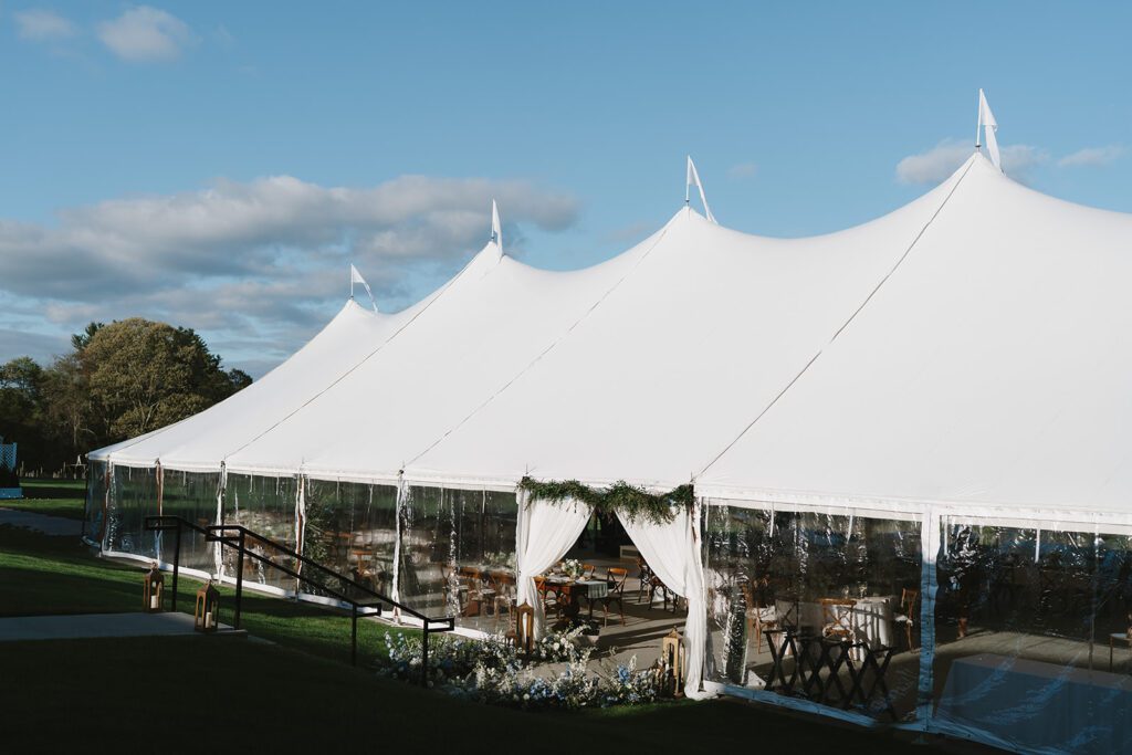 Celebration Tent Reception at Shepherd’s Run | South Kingstown Rhode Island Wedding Venue by wedding photographer Madison Van Wylen