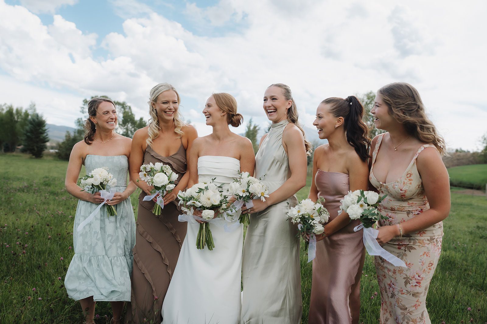 bridal party at spring creek ranch carbondale co wedding photographer madison van wylen