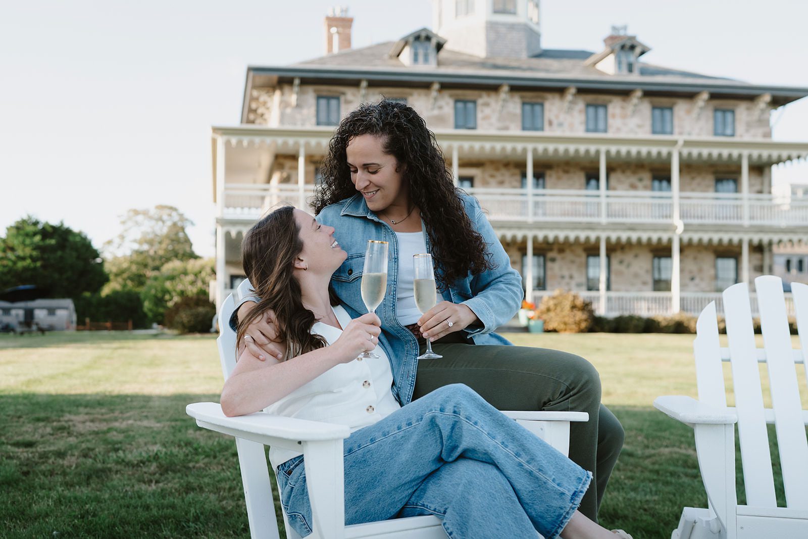 Engagement photos at Stone House Inn Little Compton RI by Madison Van Wylen - 1