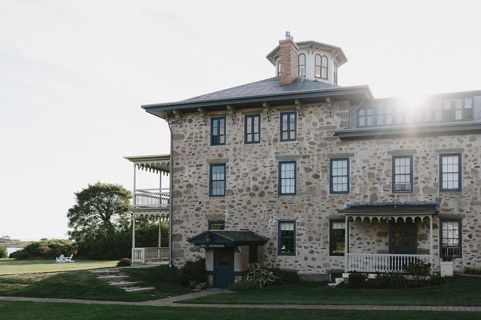 Stone House Inn engagement photos in Little Compton RI by Madison Van Wylen