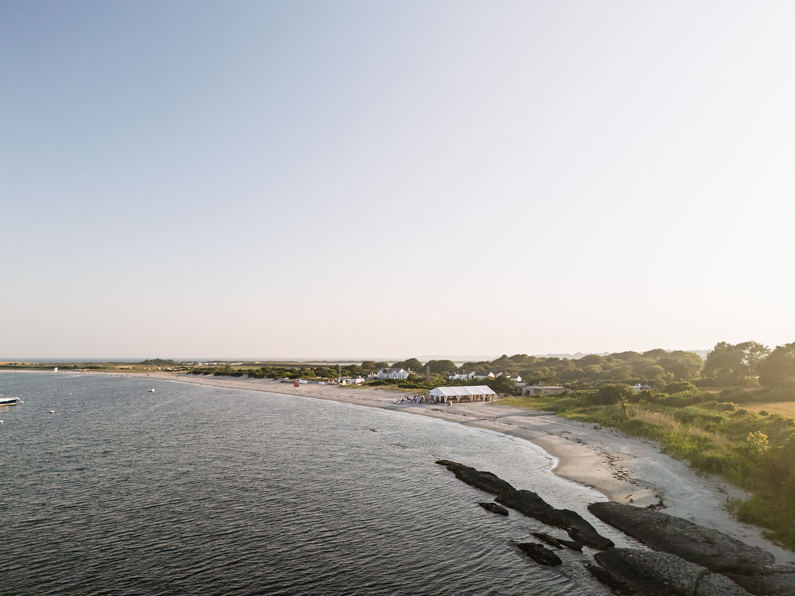 Third Beach birthday party aerial view